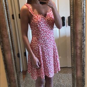 Red and White Flower Dress